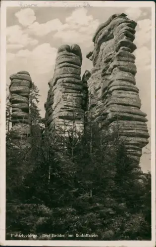 Ansichtskarte  Fichtelgebirge Drei Brüder am Rudolfstein 1939