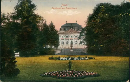 Ansichtskarte Fulda Stadtsaal im Schloßpark 1920