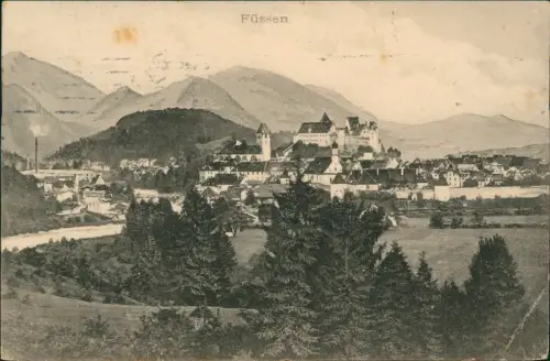 Ansichtskarte Füssen Panorama-Ansicht 1910