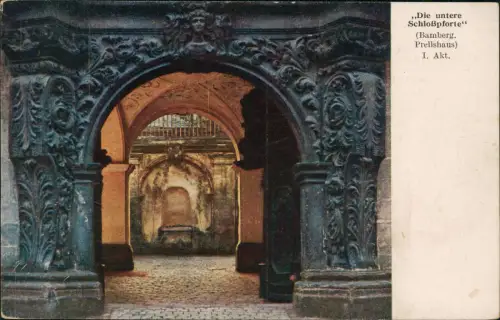 Bamberg Untere Schloßpforte Prellshaus (aus Drehwa Film Der Henker) 1920