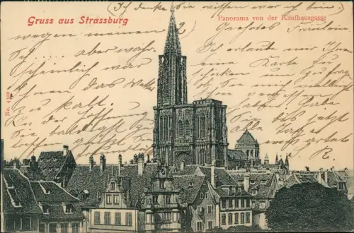 CPA Straßburg Strasbourg  von der Kaufhausgasse 1901  Germania Unterrandstück
