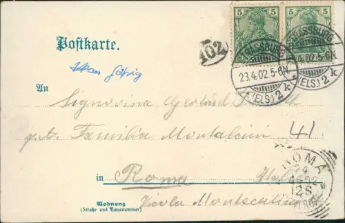 CPA Straßburg Strasbourg Kleberplatz Place Kleber 1902