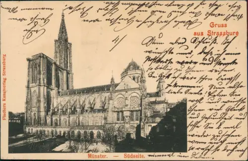 CPA Straßburg Strasbourg Münster - Südseite 1903