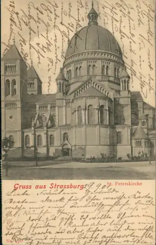 CPA Straßburg Strasbourg St. Peterskirche 1903
