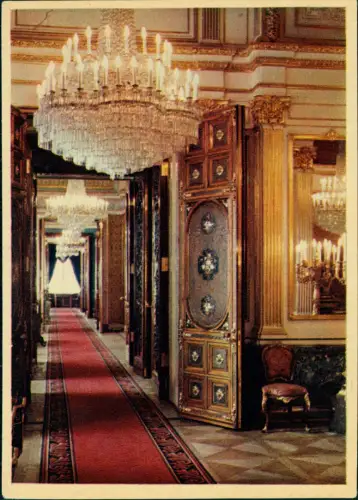 Postcard Moskau Москва́ Kreml Bolschoi-Kremlpalast Enfilade 1957