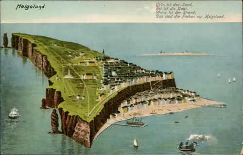 Ansichtskarte Helgoland (Insel) Umland-Ansicht aus der Gesamtschau 1910