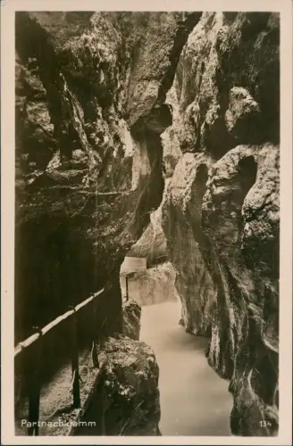 Ansichtskarte Garmisch-Partenkirchen Partnachklamm - Fotokarte 1939
