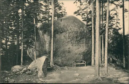 Wunsiedel Fichtelgebirge Luisenburg-Felsenlabyrinth Der Bundesstein 1915