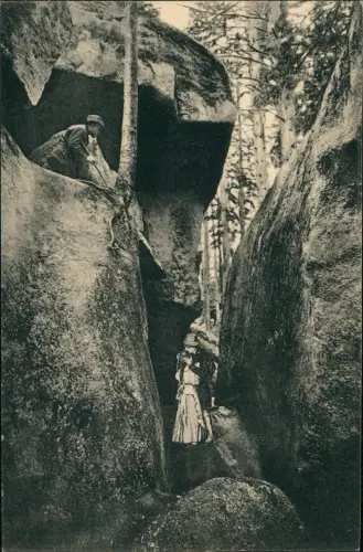 Wunsiedel   Luisenburg Fichtelgebirge   Lauschergrotte Liebespaar 1914