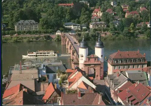 Ansichtskarte Heidelberg Altstadt mit Carl-Theodor-Brücke. 1974