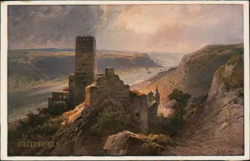 Ansichtskarte Kaub Burg Gutenfels 1920