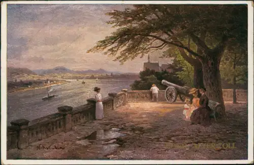 Ansichtskarte Bonn Der alte Zoll Künstlerkarte 1914