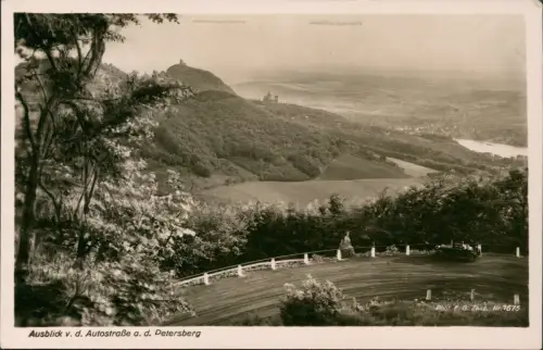 Ansichtskarte Königswinter Ausblick v. d. Autostraße a. d. Petersberg 1930