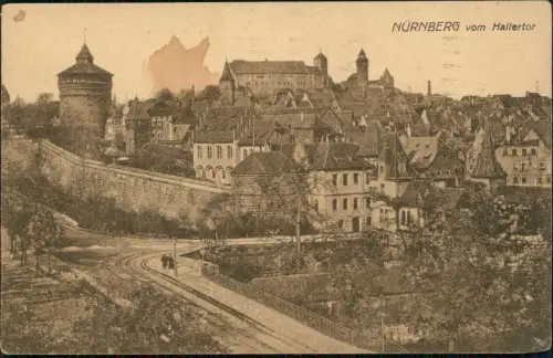 Ansichtskarte Nürnberg vom Hallertor 1916