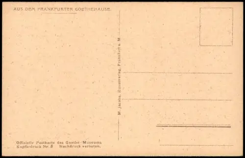 Frankfurt am Main Goethehaus Das grosse Staatszimmer, I.Stock 1926
