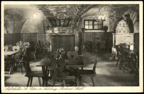 Ansichtskarte Salzburg Richard Stübl Peterkeller 1929