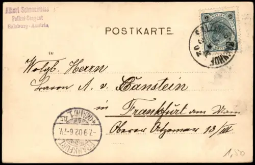 Ansichtskarte Salzburg Partie an der Mariensäule 1902