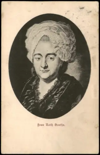 Frankfurt am Main Gruß aus dem Goethehaus Porträt Frau Rath Goethe 1908
