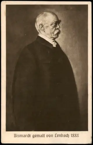 Ansichtskarte  Bismarck gemalt von Lenbach 1888 Bismarck-Karte 1915