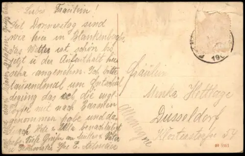 Postkaart Blankenberge Blankenberghe Strand La Plage à marée basse 1905