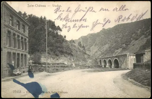 CPA Vorbruck La Broque Salm-Château Viaduc. Vosges 1917  gel Feldpost