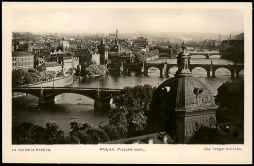 Postcard Prag Praha Die Prager Brücken. 1937