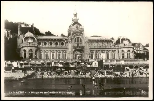 CPA Le Havre La Plage et le Casino Municipal 1940