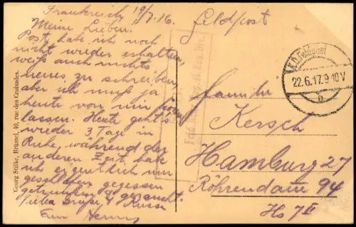 CPA Laon Ansicht Grande Guerre I. Garnison Lazarett 1917   1. WK Feldpost