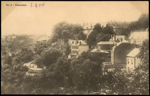 CPA Laon Panorama-Ansicht, Villen-Viertel 1910