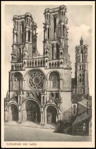 CPA Laon Kathedrale von Laon Feldpostkarte 1. Weltkrieg 1915