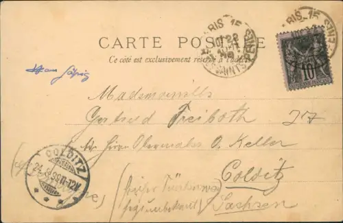 CPA Paris Kutschen Pont Neuf 1899