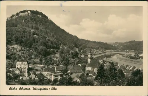 Ansichtskarte Königstein (Sächsische Schweiz) Festung Königstein 1954
