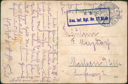 CPA Rappoltsweiler Ribeauvillé Ruine Giersberg 1915  gel. Feldpost