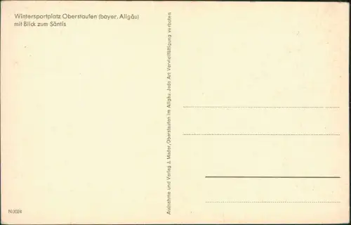 Ansichtskarte Oberstaufen Stadt im Winter 1939