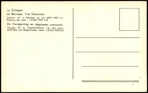 La Gileppe Talsperre La Gileppe Talsperre Barrage Panorama-Ansicht 1940