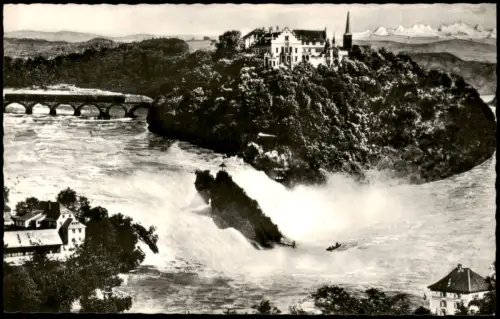 Ansichtskarte Neuhausen am Rheinfall Rheinfall Rhein Rhine Riverfalls 1950