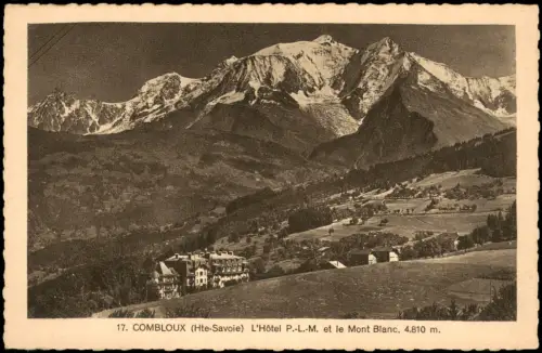 CPA Combloux Hôtel P.-L.-M. et le Mont Blanc 1920