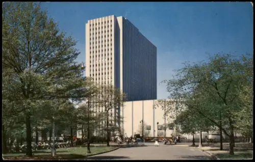 New York City Columbus Circle Gebäude-Ansicht New York City 1960