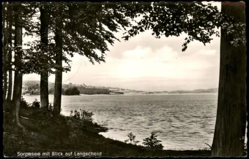 Ansichtskarte Sundern (Sauerland) Sorpesee mit Blick auf Langscheid 1954