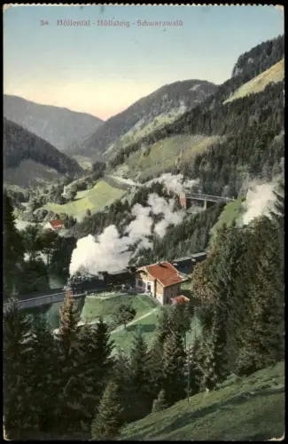 Breitnau Eisenbahn Dampflok Höllentalsteige Höllental (Schwarzwald) 1920