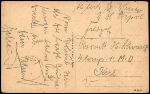 Ebernburg Bad Münster am Stein Panorama Dorf Ebernburg mit Rotenfels 1910