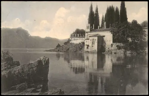 Cartolina Garda Punta San Vigilio Gardasee Lago di Garda 1909  Stempel RIVA