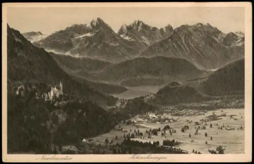 Ansichtskarte Schwangau Schloss Neuschwanstein Hohenschwangau 1935