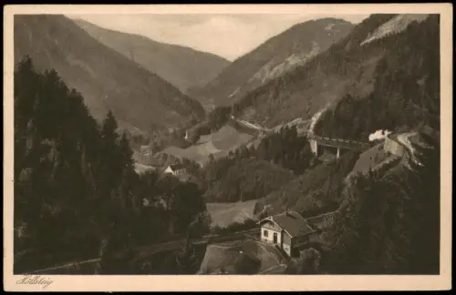 Breitnau Höllsteig mit Sternen und Ravennaviadukt im Höllental Schwarzwald 1925