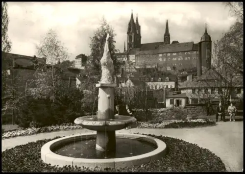Ansichtskarte Meißen Partie am Kaendlerbrunnen DDR AK 1969