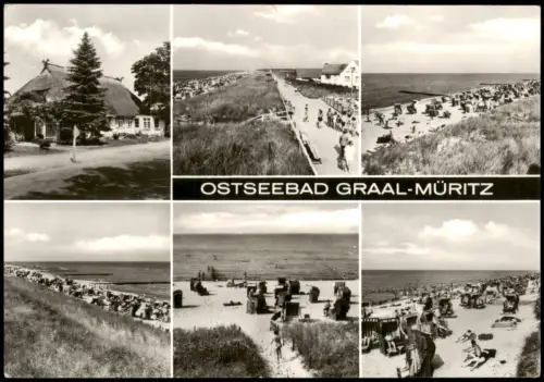 Ansichtskarte Graal-Müritz DDR Mehrbildkarte Ostsee Strand Ostseebad 1976