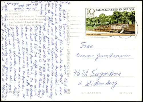 Dresden Prager Straße, Theaterplatz   Ruine der Frauenkirche Prager Straße 1978