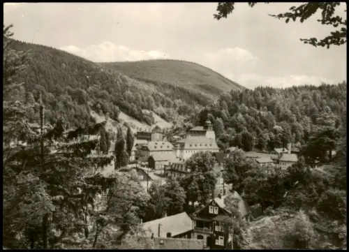 Ansichtskarte Katzhütte (Schwarzatal) Panorama-Ansicht zur DDR-Zeit 1974