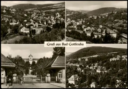 Bad Gottleuba-Bad Gottleuba-Berggießhübel DDR Mehrbild-AK  4 Teilansichten 1972