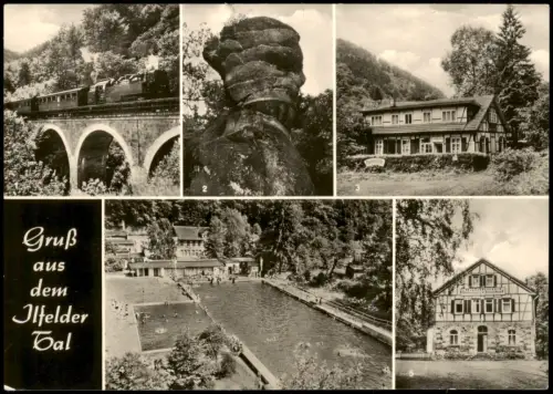 Ilfeld-Harztor Ilfelder Tal Harzquerbahn  Gaststätte Schwimmbad Waldhotel 1981